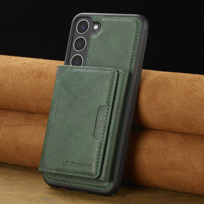 For Samsung Galaxy S25+ 5G LC.IMEEKE L5 Series Detachable RFID Card Bag Magsafe Phone Case(Green) by LC.IMEEKE