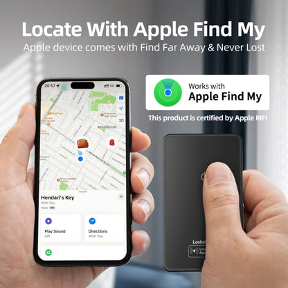 F9 Mirror Surface Ultra-thin Card Type Location Tracker Anti-lost Device(Black) by bashfashion