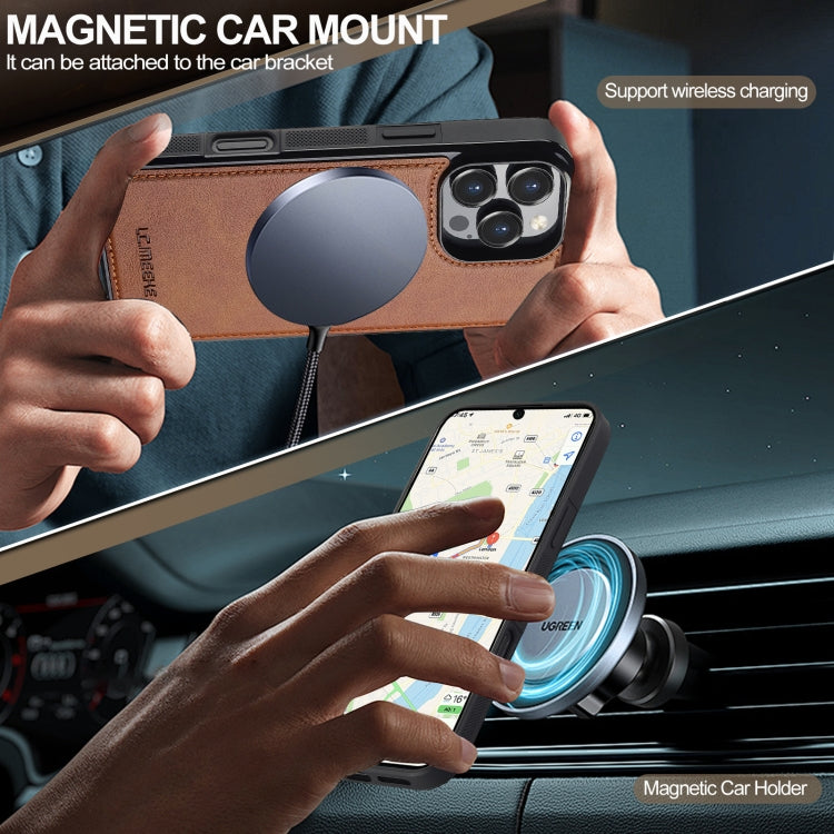 For iPhone 16 Pro LC.IMEEKE Magsafe Phone Case(Brown) by LC.IMEEKE