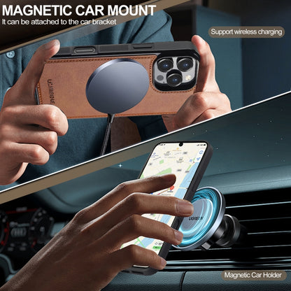 For iPhone 16 Pro LC.IMEEKE Magsafe Phone Case(Brown) by LC.IMEEKE