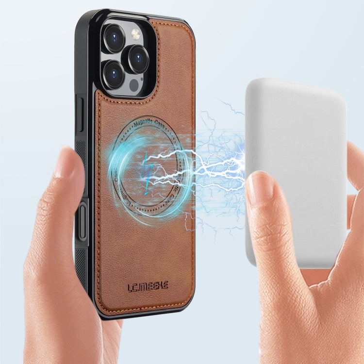 For iPhone 16 Pro LC.IMEEKE Magsafe Phone Case(Brown) by LC.IMEEKE