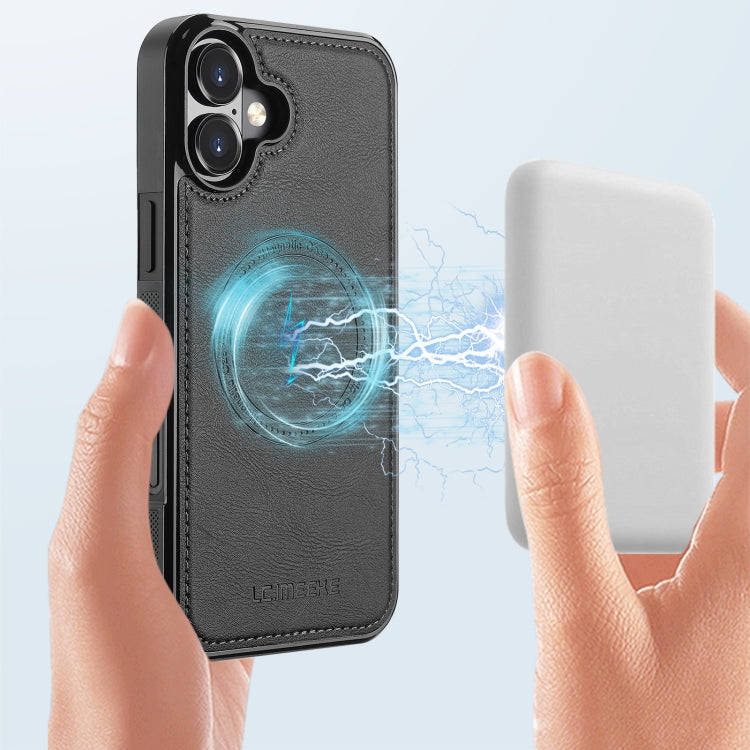 For iPhone 16 Plus LC.IMEEKE Magsafe Phone Case(Black) by LC.IMEEKE