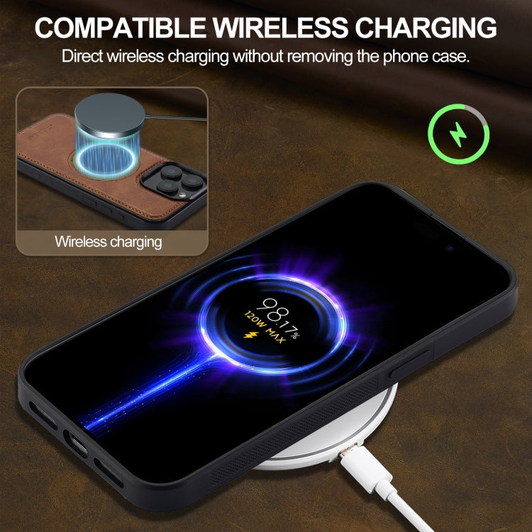 For iPhone 15 Pro LC.IMEEKE Magsafe Phone Case(Brown) by LC.IMEEKE