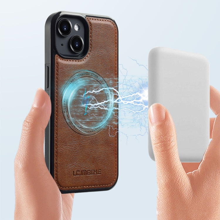 For iPhone 15 Plus / 14 Plus LC.IMEEKE Magsafe Phone Case(Brown) by LC.IMEEKE