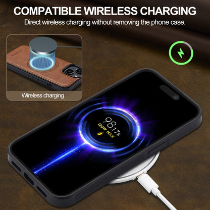 For iPhone 15 Plus / 14 Plus LC.IMEEKE Magsafe Phone Case(Brown) by LC.IMEEKE