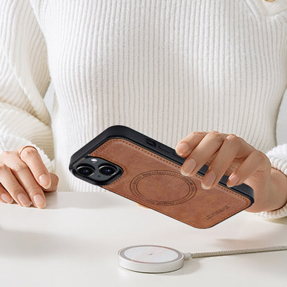 For iPhone 15 Plus / 14 Plus LC.IMEEKE Magsafe Phone Case(Brown) by LC.IMEEKE