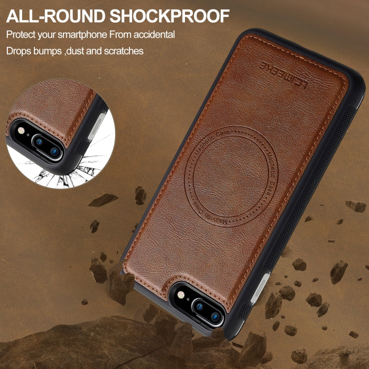 For iPhone SE 2024 LC.IMEEKE Magsafe Phone Case(Brown) by LC.IMEEKE