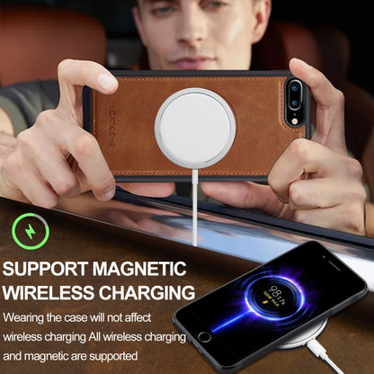 For iPhone SE 2024 LC.IMEEKE Magsafe Phone Case(Brown) by LC.IMEEKE