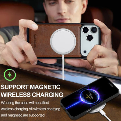 For iPhone 17 Pro LC.IMEEKE Magsafe Phone Case(Brown) by LC.IMEEKE