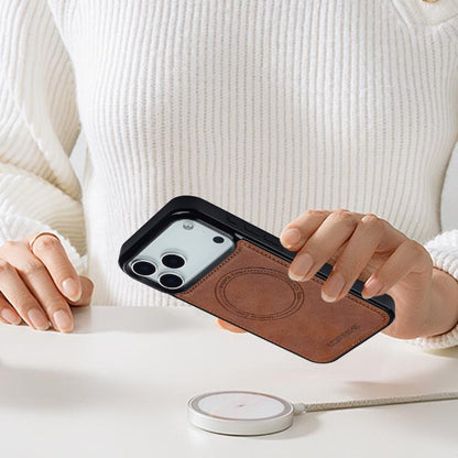 For iPhone 17 Pro Max LC.IMEEKE Magsafe Phone Case(Brown) by LC.IMEEKE