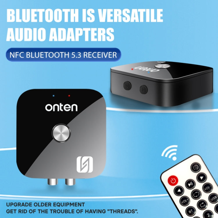 ONTEN BT103 NFC Desktop Bluetooth 5.3 Audio Receiver Adapter(Black) by Onten
