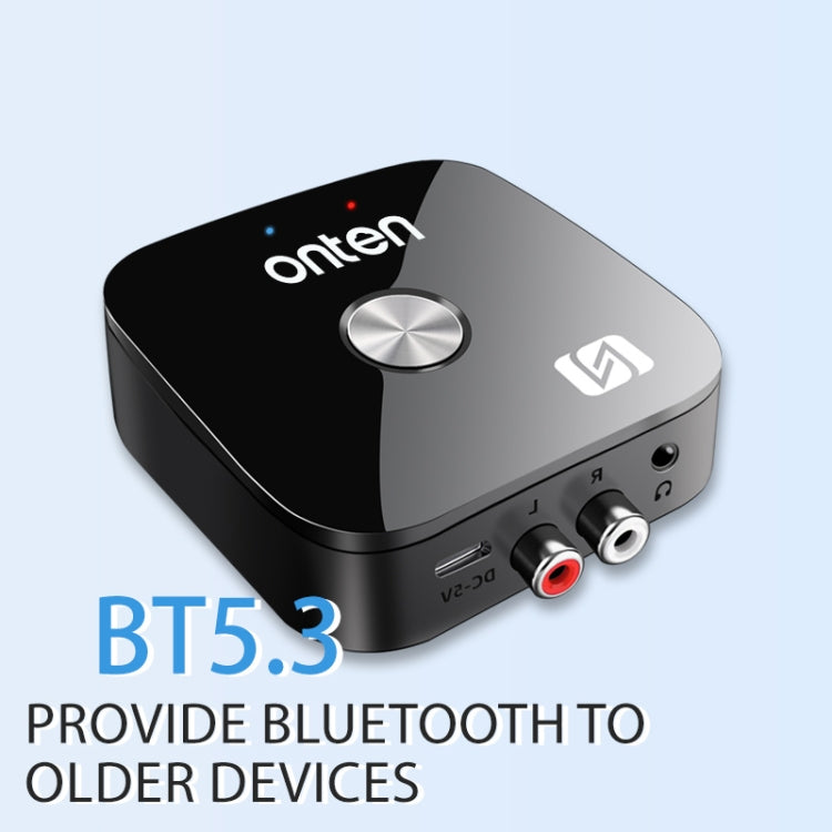 ONTEN BT103 NFC Desktop Bluetooth 5.3 Audio Receiver Adapter(Black) by Onten