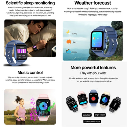 ZW36A 1.83 inch BT Call Smart Watch, Blood oxygen / Blood Pressure / Heart Rate(Black) by bashfashion