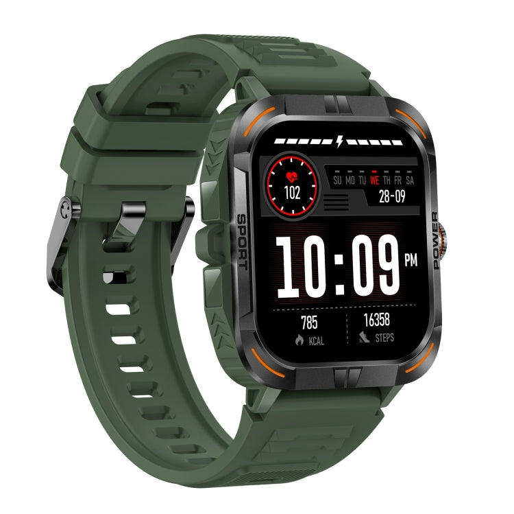 ZW69 1.97 inch AMOLED Outdoor Sports BT Call Smart Watch, Blood Oxygen / Heart Rate / Remote Photography / Sleep monitoring(Green) by bashfashion