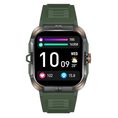 ZW69 1.97 inch AMOLED Outdoor Sports BT Call Smart Watch, Blood Oxygen / Heart Rate / Remote Photography / Sleep monitoring(Green) by bashfashion