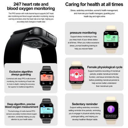 ZW36 1.83 inch BT Call Smart Watch, Blood oxygen / Blood Pressure / Heart Rate(Pink) by bashfashion