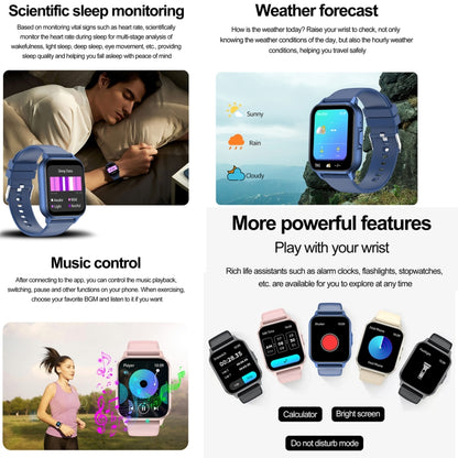 ZW36 1.83 inch BT Call Smart Watch, Blood oxygen / Blood Pressure / Heart Rate(Blue) by bashfashion