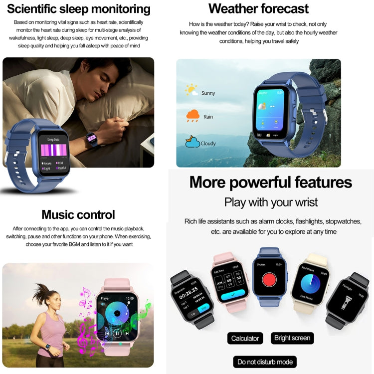ZW36 1.83 inch BT Call Smart Watch, Blood oxygen / Blood Pressure / Heart Rate(Black) by bashfashion