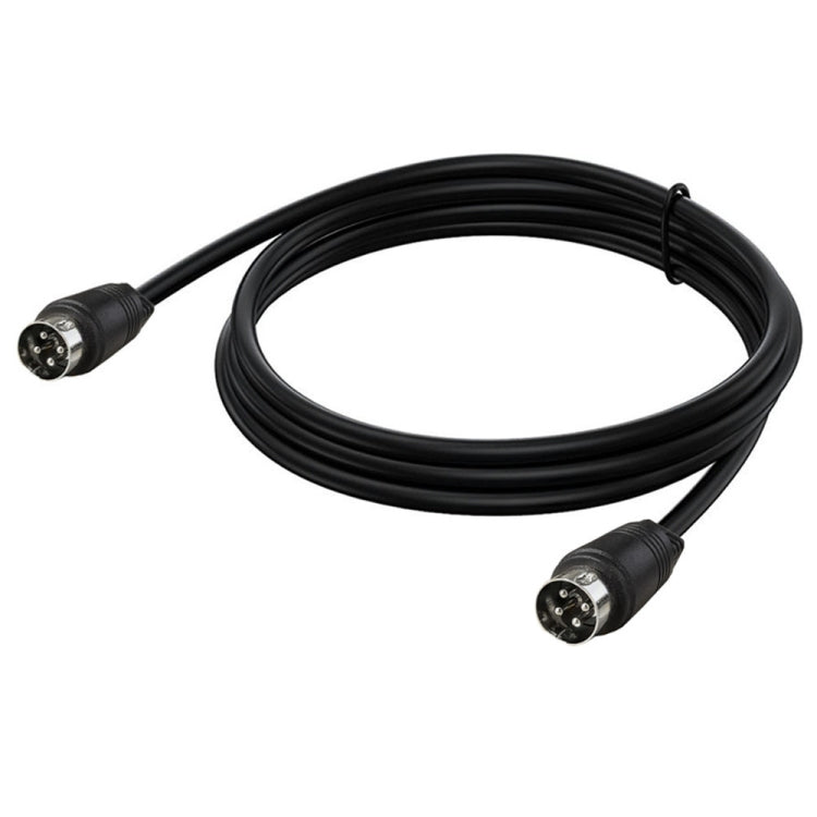 MD DIN 4 Pin Male to Male AC/DC Power Audio Adapter Cable, Length:5m(Black) by bashfashion