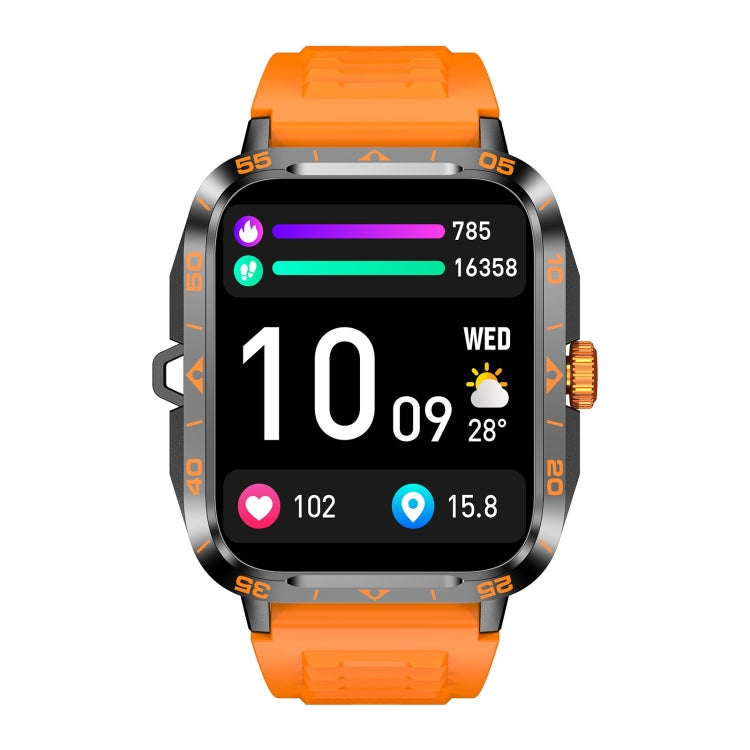ZW59 1.95 inch BT Call Sports Smart Watch, Blood Oxygen / Heart Rate / Remote Photography(Orange) by bashfashion
