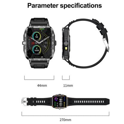 ZW59 1.95 inch BT Call Sports Smart Watch, Blood Oxygen / Heart Rate / Remote Photography(Orange) by bashfashion