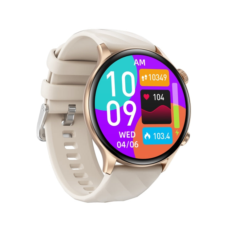 ZW63 1.39 inch Round Screen Smart Watch, Heart Rate / Blood Pressure / Blood Sugar / Blood Oxygen / Body Temperature / MET Test(Gold) by bashfashion