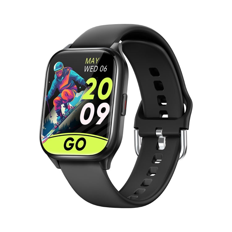 KT73S 1.85 inch Square Screen BT Call Smart Watch, Heart Rate / Blood Pressure / Blood Oxygen / Female Health / Sleep Monitoring(Black) by bashfashion