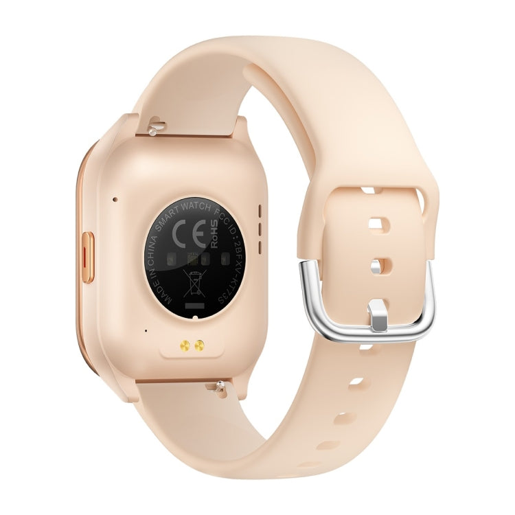 KT73S 1.85 inch Square Screen BT Call Smart Watch, Heart Rate / Blood Pressure / Blood Oxygen / Female Health / Sleep Monitoring(Gold) by bashfashion