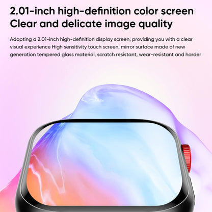 LC88 2 inch Square Screen BT Call Smart Watch, Heart Rate / Blood Pressure / Blood Oxygen / Sleep Monitoring(Silver) by bashfashion