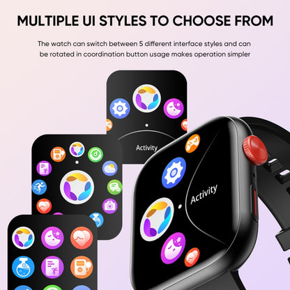 LC88 2 inch Square Screen BT Call Smart Watch, Heart Rate / Blood Pressure / Blood Oxygen / Sleep Monitoring(Black) by bashfashion