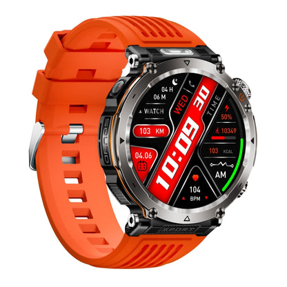 HT30 1.7 inch IP68 Waterproof Silicone Band Smart Watch, Support Flashlight / Banknote Detector Light / Compass(Orange) by bashfashion