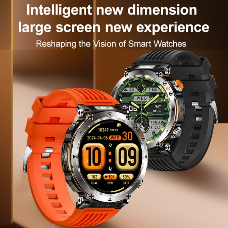 HT30 1.7 inch IP68 Waterproof Silicone Band Smart Watch, Support Flashlight / Banknote Detector Light / Compass(Army Green) by bashfashion