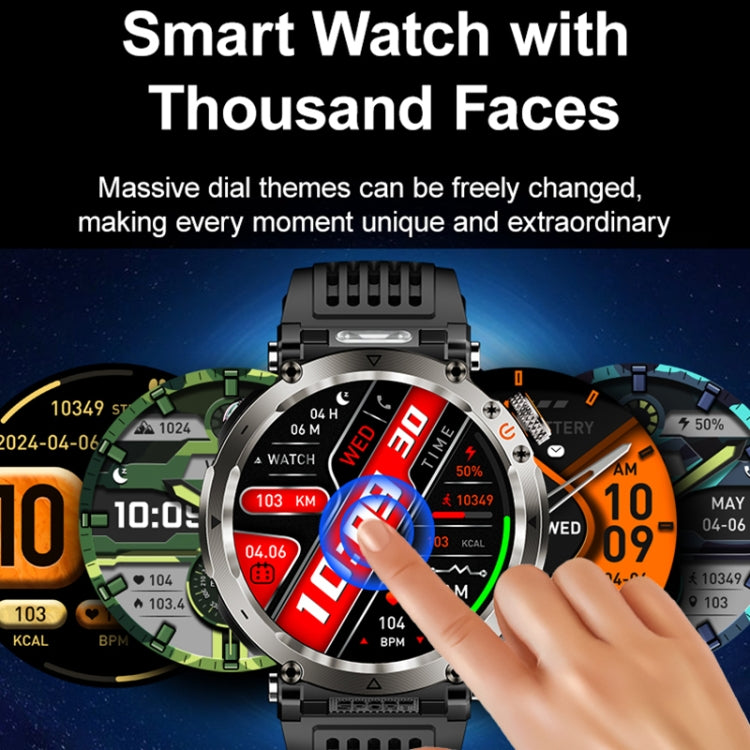 HT30 1.7 inch IP68 Waterproof Silicone Band Smart Watch, Support Flashlight / Banknote Detector Light / Compass(Army Green) by bashfashion