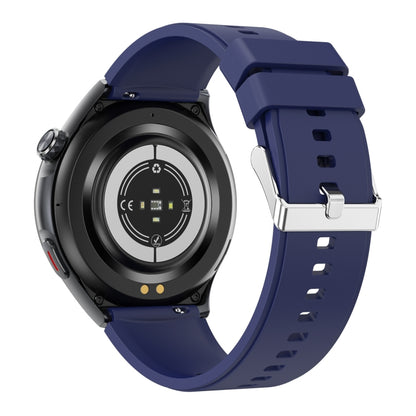 T82 1.43 inch Round Screen BT Call Smart Watch, Heart Rate / Blood Pressure / Blood Oxygen / Sleep / Blood Sugar / HRV / Metope / SOS, Strap:Silicone Blue by bashfashion