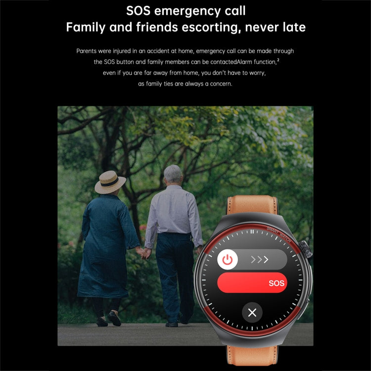 T82 1.43 inch Round Screen BT Call Smart Watch, Heart Rate / Blood Pressure / Blood Oxygen / Sleep / Blood Sugar / HRV / Metope / SOS, Strap:Stainless Steel Black by bashfashion