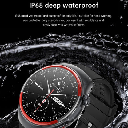 T82 1.43 inch Round Screen BT Call Smart Watch, Heart Rate / Blood Pressure / Blood Oxygen / Sleep / Blood Sugar / HRV / Metope / SOS, Strap:Silicone Black by bashfashion