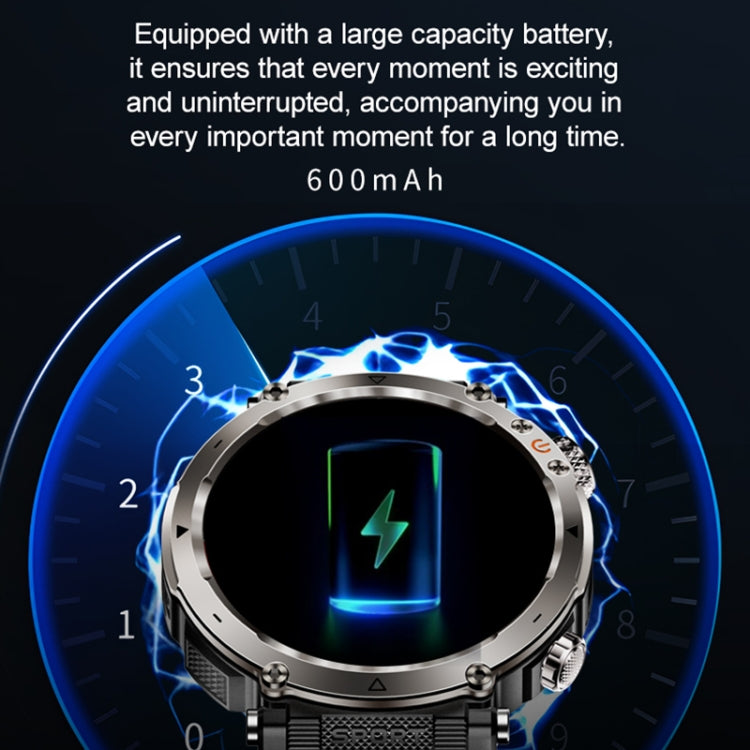 HT30 1.7 inch IP68 Waterproof Camouflage Silicone Band Smart Watch, Support Flashlight / Banknote Detector Light / Compass(Blue) by bashfashion