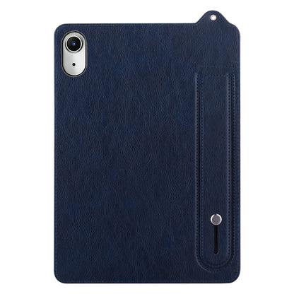 For iPad mini 6 / mini 2024 TPU Leather Back Tablet Case with Wristband(Dark Blue) by bashfashion