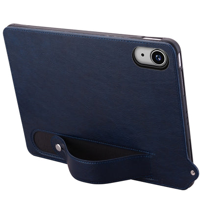 For iPad mini 6 / mini 2024 TPU Leather Back Tablet Case with Wristband(Dark Blue) by bashfashion