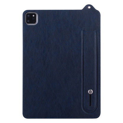For iPad Air 11 2025 / 2024 TPU Leather Back Tablet Case with Wristband(Dark Blue) by bashfashion