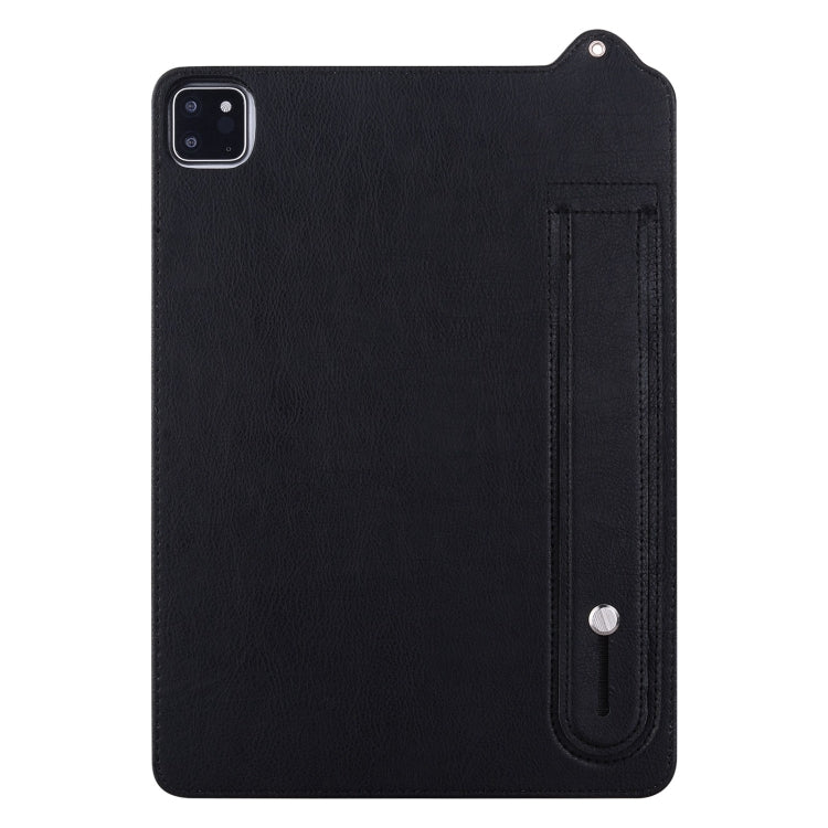 For iPad Pro 11 2025 / 2024 TPU Leather Back Tablet Case with Wristband(Black) by bashfashion