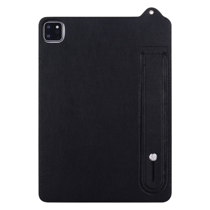 For iPad Pro 11 2025 / 2024 TPU Leather Back Tablet Case with Wristband(Black) by bashfashion