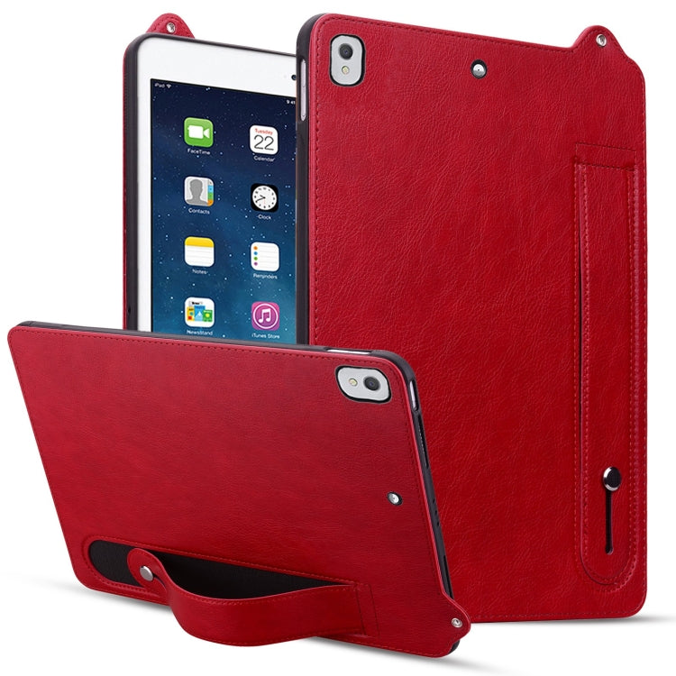 For iPad 10.2 2021 / 2020 / 10.5 2019 TPU Leather Back Tablet Case with Wristband(Red) by bashfashion