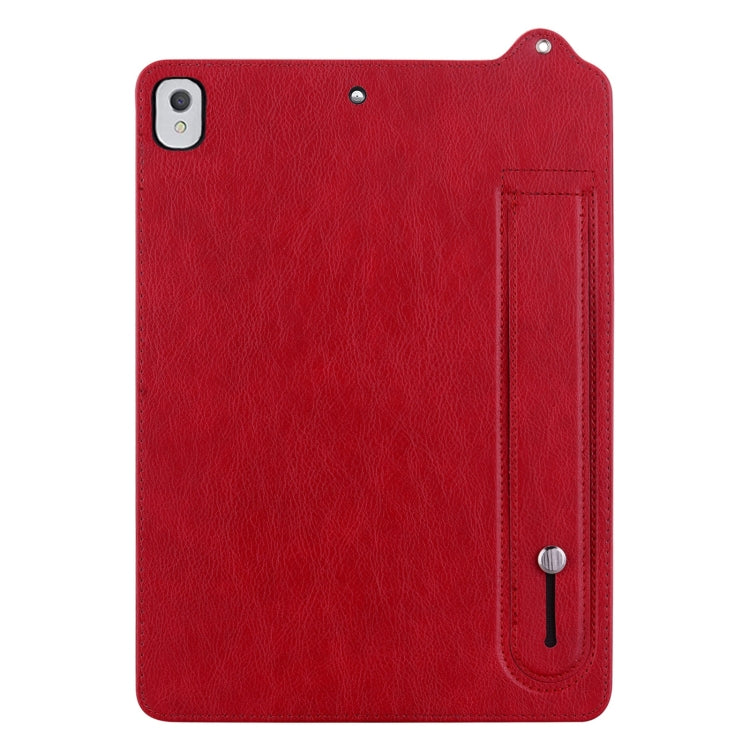 For iPad 10.2 2021 / 2020 / 10.5 2019 TPU Leather Back Tablet Case with Wristband(Red) by bashfashion