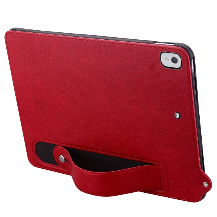 For iPad 10.2 2021 / 2020 / 10.5 2019 TPU Leather Back Tablet Case with Wristband(Red) by bashfashion
