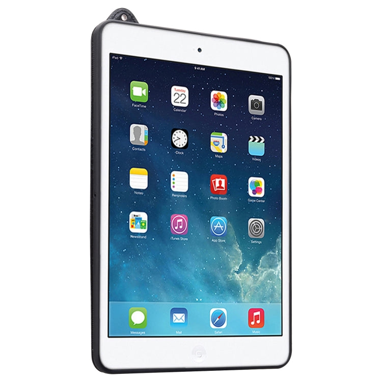 For iPad mini 5 / 4 / 3 / 2 / 1 TPU Leather Back Tablet Case with Wristband(Black) by bashfashion