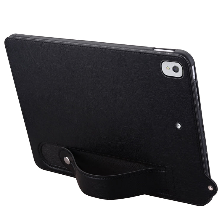 For iPad Pro 9.7 / 9.7 2018 / 2017 TPU Leather Back Tablet Case with Wristband(Black) by bashfashion