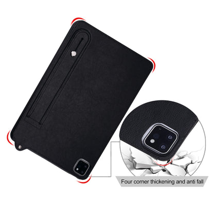 For iPad Pro 9.7 / 9.7 2018 / 2017 TPU Leather Back Tablet Case with Wristband(Black) by bashfashion