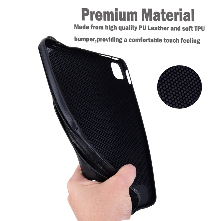 For iPad Pro 9.7 / 9.7 2018 / 2017 TPU Leather Back Tablet Case with Wristband(Black) by bashfashion