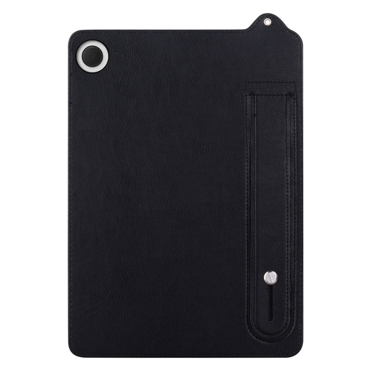 For Samsung Galaxy Tab A11+ / A9+ TPU Leather Back Tablet Case with Wristband(Black) by bashfashion